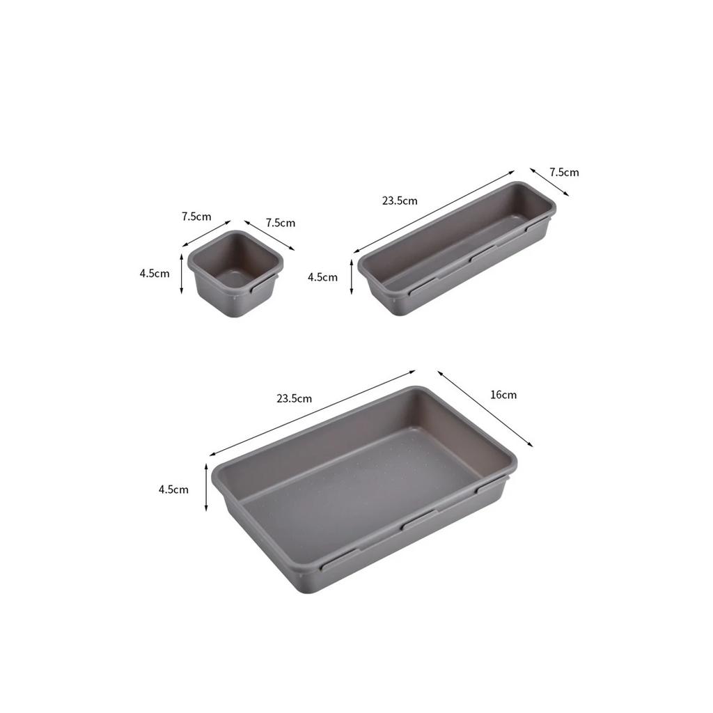 8-teiliges Schubladen-Organizer-Set, Trenner für Home-Office-Schreibtisch, Aufbewahrungsbox für Schreibwaren, für Küche, Bad, Make-up-Organizer-Boxen