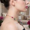Exquisites Strassschmuck-Set Glänzendes Kristall-Halsketten-Set Halskette Ohrringe Set Bankett