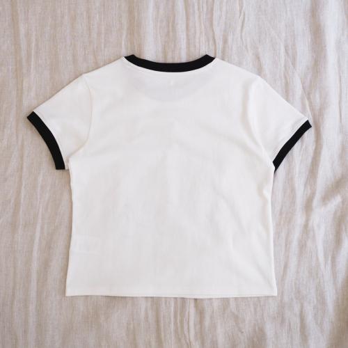BONRROW Crop Old Orange Tee_Wh