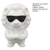 3D Printed Lion Figurine Funny Cool Lion Statue with Sunglasses Collectible Desktop Ornament for Home Office Executive Desk Decor