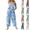 Women's Casual Jumpsuit Sleeveless Fashion Floral Print Jumpsuit