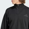 adidas All Szn Fleece Quarter-Zip Crew Sweatshirt Black Men Streetwear IX1250