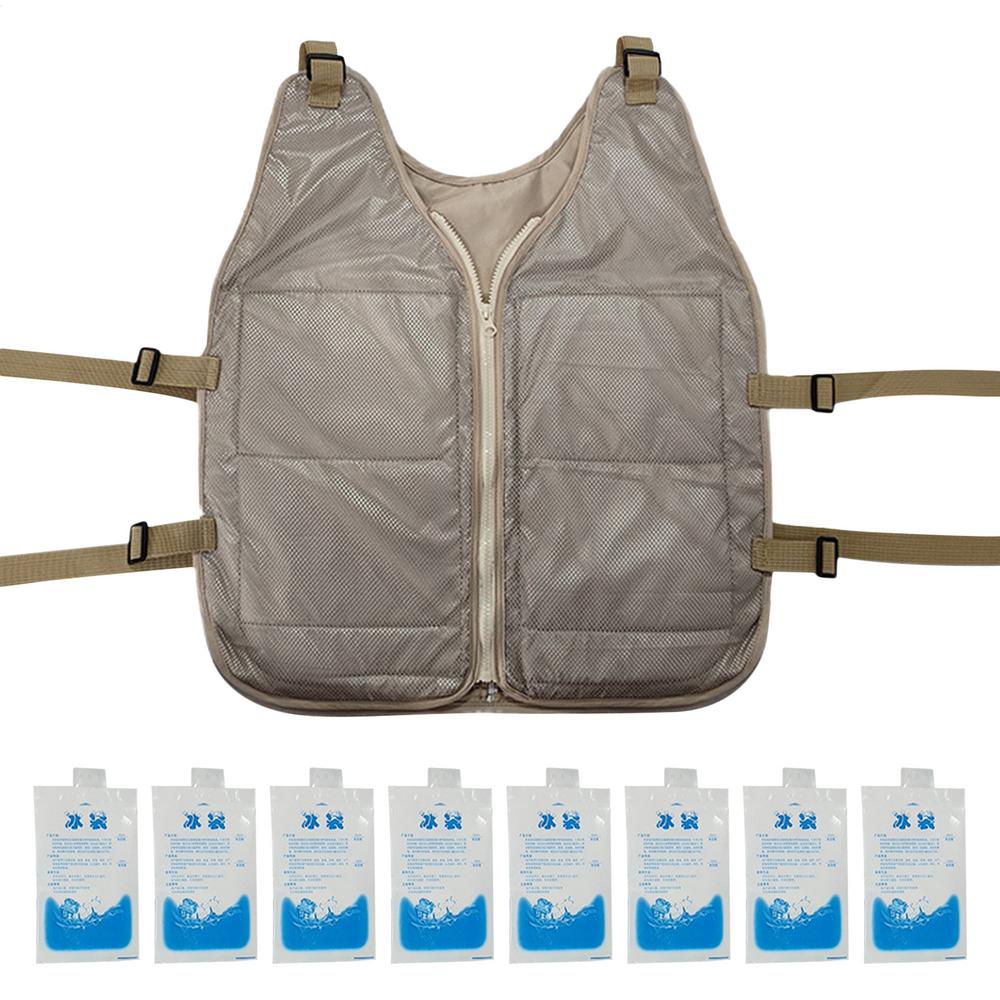 Ice Cool Vest Cooling Cold Jacket For Summer Adjustable Summer Cooling Vest Cooling Coat For Working Running Gardening Cooking