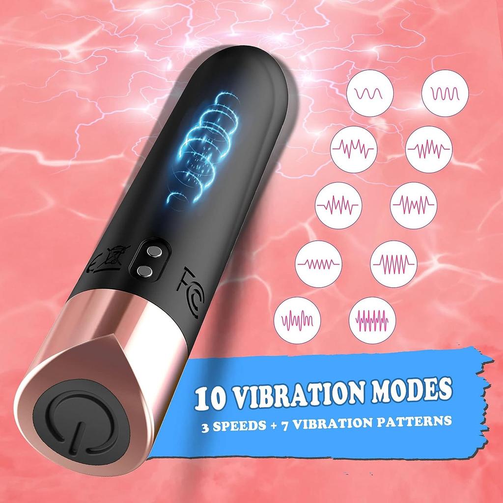 Powerful Lipstick Vibrator For Woman Bullet Vibrator With 10 Vibration Mode Vaginal Massage Nipple Clitoris Stimulator Sex Toys