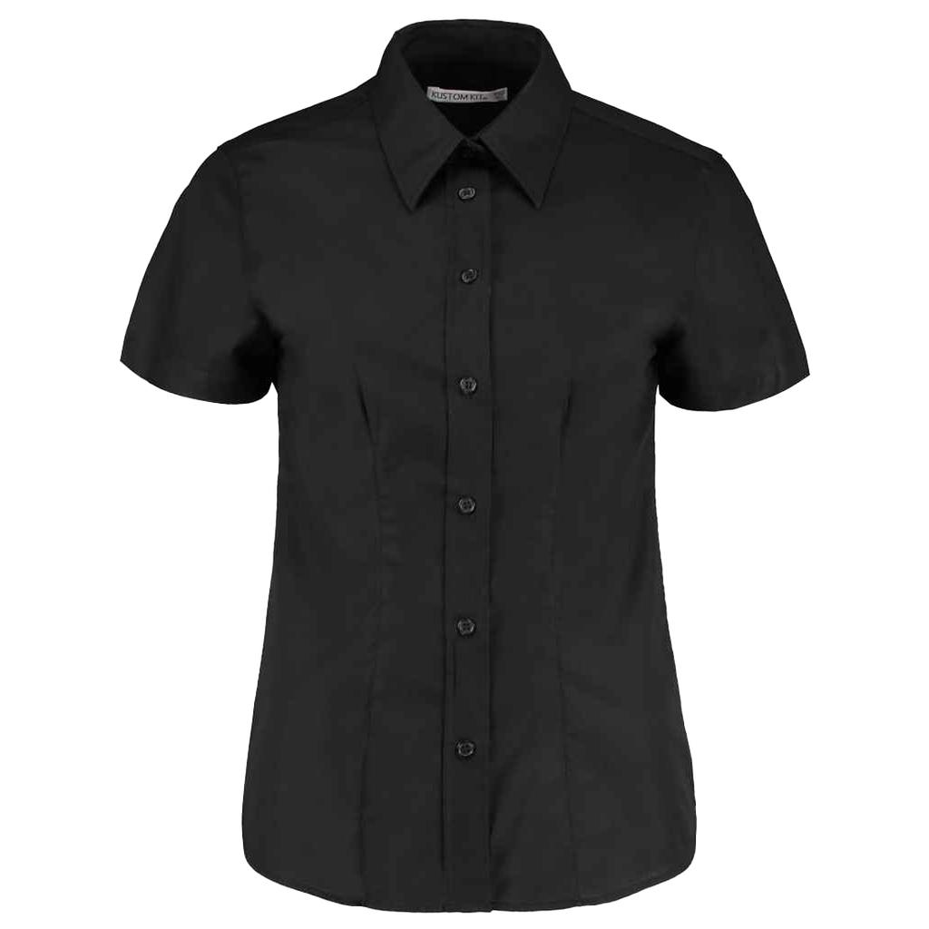 Kustom Kit Womens/Ladies Oxford Tailored Short-Sleeved Shirt