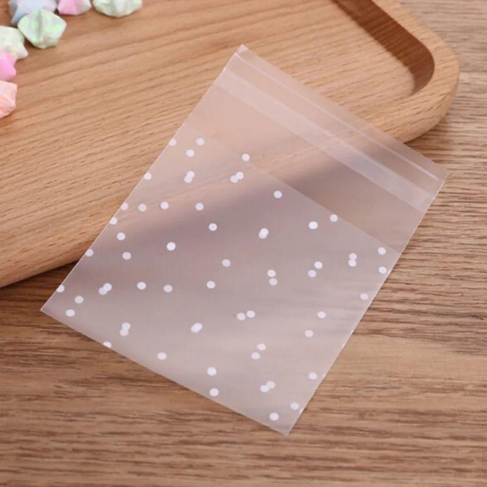 100pcs Self-adhesive Cookie Bag Transparent Gift Bag Baking Supplies Candy Bag  Cookies Packing
