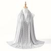 Ramadan Muslimischer Schimmer Strass Jersey Baumwolle Hijab Schal für Damen Einfacher Kopfschal Schal Wickeltuch Islamisches Stirnband Turban Bandana