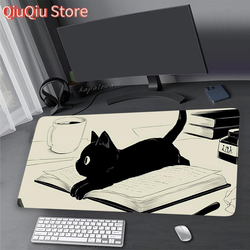 Kawaii Niedliche Katze Mauspads Gamer Mauspads Große Tastaturpads Schreibtischunterlage Spiel-Mauspad Gaming-Tischteppich für ganztägigen Komfort