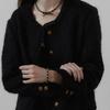 LOVE ME MONSTER Chic Leather Ribbon Chain Bracelet (L243MBC010)