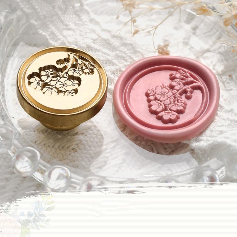 Kreativer Stempelkopf für Pflanzenblumen, für Handkontoumschläge, Feuerlack-Siegelstempelkopf