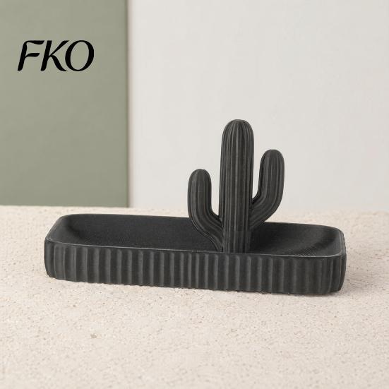 Unique Jewelry Storage 3D Printed Cactus Tray, Ring Dish, Entryway Table Trays, Decorative Trinket Light Luxury Decor Organizer Tray for Rings