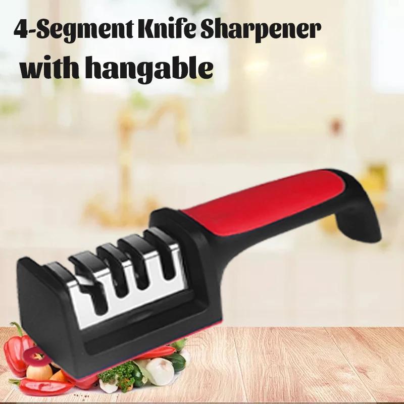 Professional 3/4 Purpose Knife Sharpener Multi-Kitchen Knife Scissor Sharpening Stone Hand-Held Quick Knife Sharpener Tool