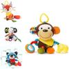 Soft And Colorful Plush Stuffed Toy For Infants With Multiple Textures And Teether For Sensory Play