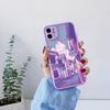 Japan Anime Landscape Phone Case For iPhone 16 11 15 12 14 Pro Max 12 13 Mini 7 8 Plus X XR XS Matte Purple Street View Cover