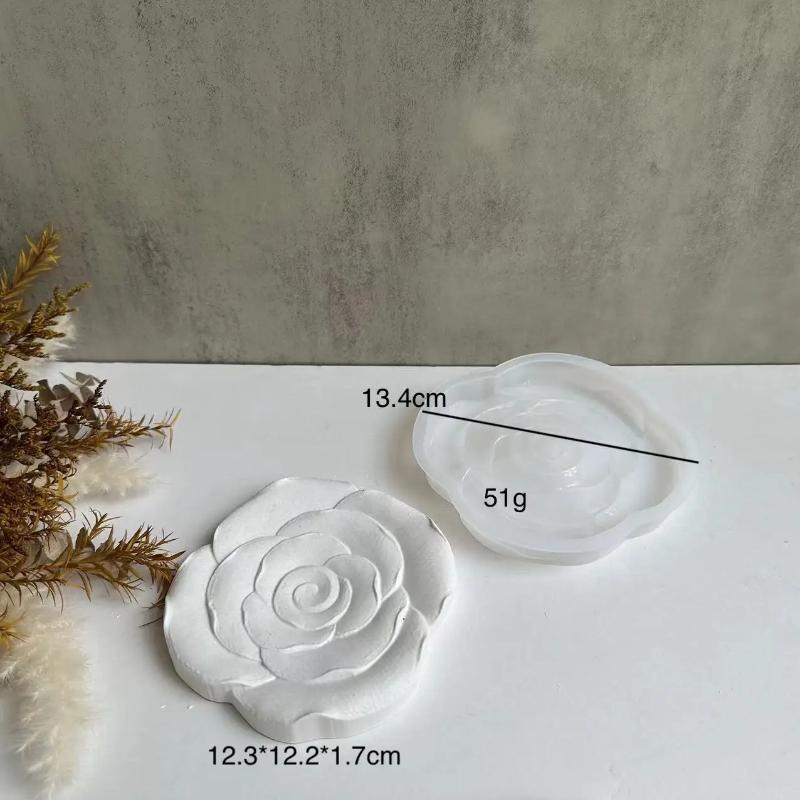 Irregular Tray Silicone Mold Flower Shape Plaster Epoxy Resin Concrete Jewelry Storage Plate Casting Molds Home Decor Supplies
