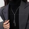 Autumn and winter cold cross love pendant necklace female long pull versatile simple casual sweater chain sweater chain