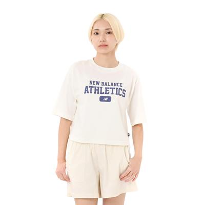 [New Balance] WT51530 Heritage Avslappnad Kortärmad T-shirt (WT51530) Dam-SST (Havssalt)