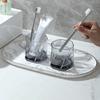 Multi Functional Marble Oval Disk Marble Texture Oval Dish Jewelry Display Plate  Living Room