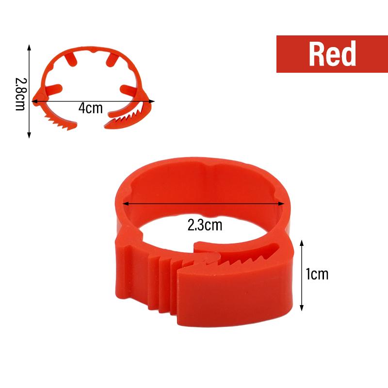 30PCS/50PCS Adjustable Chicken Foot Rings 6 Colors Inner Diameter Size 2~2.4cm Chicken Poultry Flexible Retractable Foot Rings