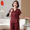 New Chinese Style Short Sleeve Blouse for Middle-Aged Women