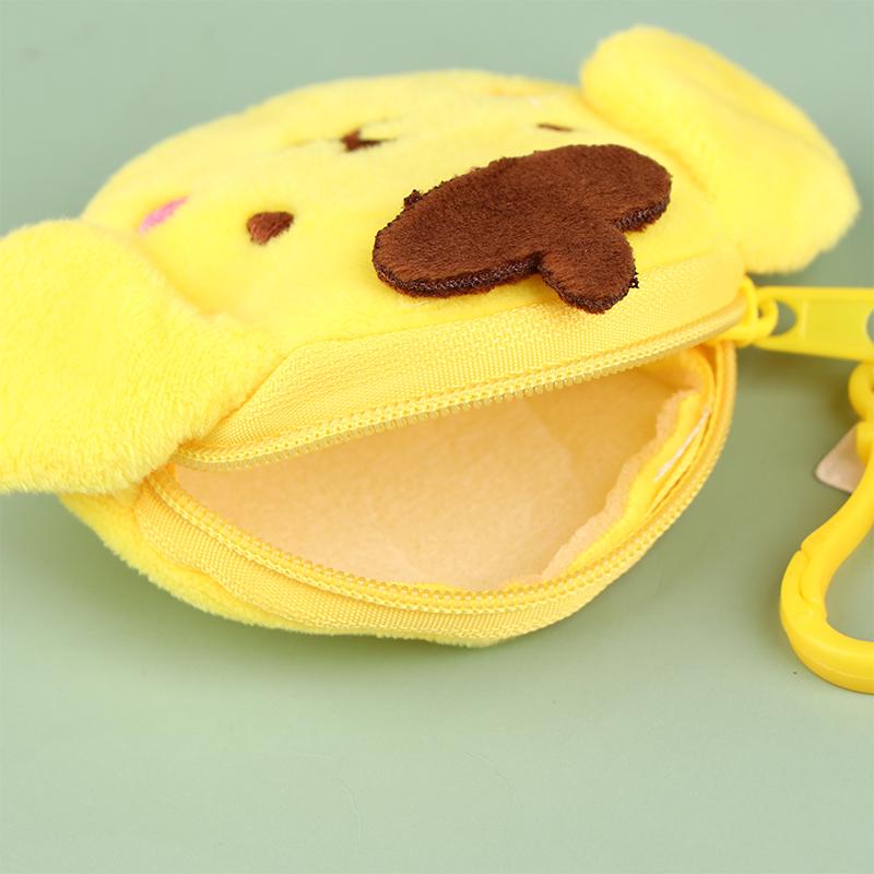 Cute Plush Money Change Pouch Cartoon Cinnamoroll Kuromi Coin Purse Small Wallet Key Bags For Girls Kids Gift