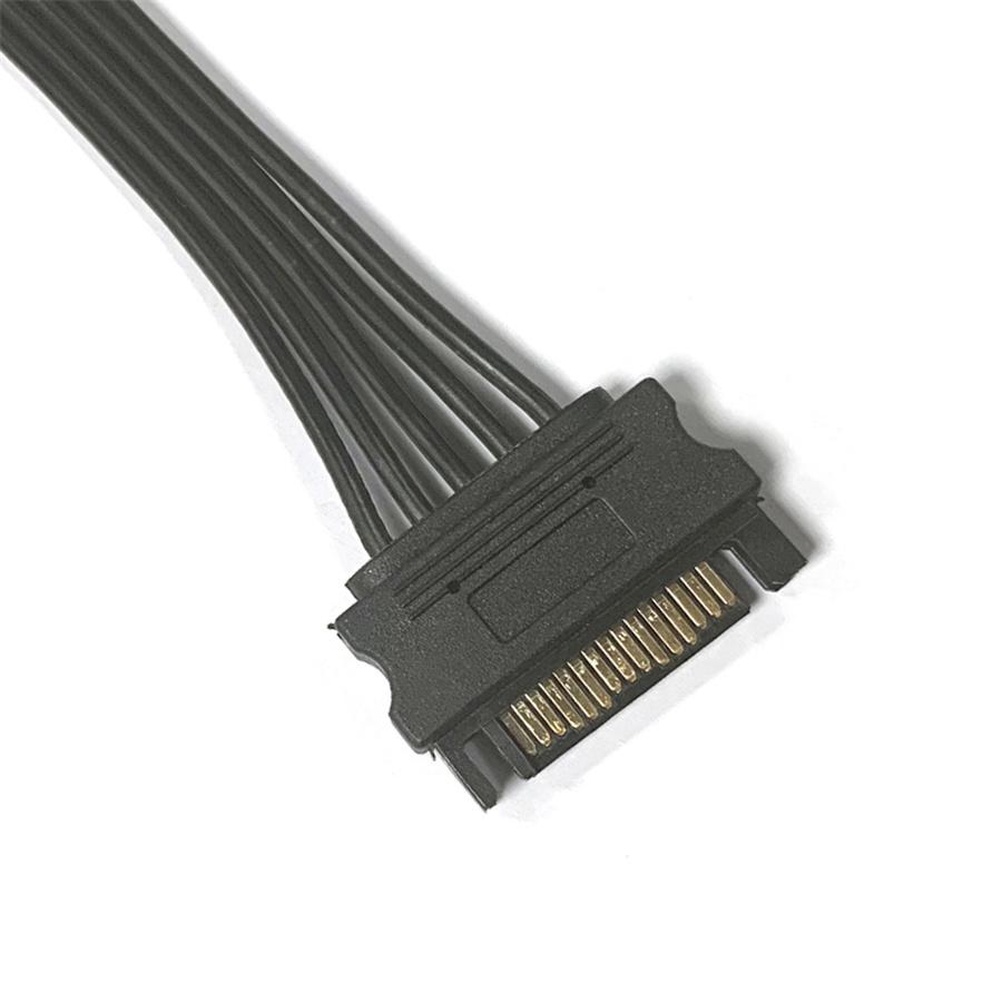 15Pin SATA Power Supply Splitter Cable 1 Male to 5 Female Extension Power Cord