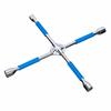 Heavy Duty 20-Inch Cross Wrench with Four Socket Ends Carbon Steel Lug