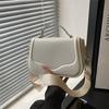 Fashi Versatile Women Pu Shoulder Bags Outing Portable Ladies Adjust Crossbody Bag Simple Solid Color Female Saddle Handbag