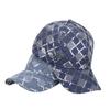 Men Plaid Sequins Baseball Cap Women Sun Hat Ponytail Panama Cap Visor Hats Snapback Hat