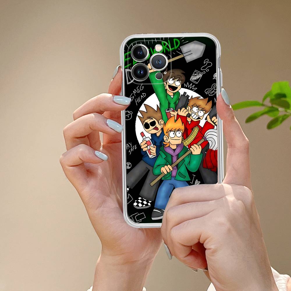 Cartoon Cute E-Eddsworlds TPU Silicone Case For IPhone 11 12 13 14 15 16 17 Pro Max Shockproof Clear Back Cover
