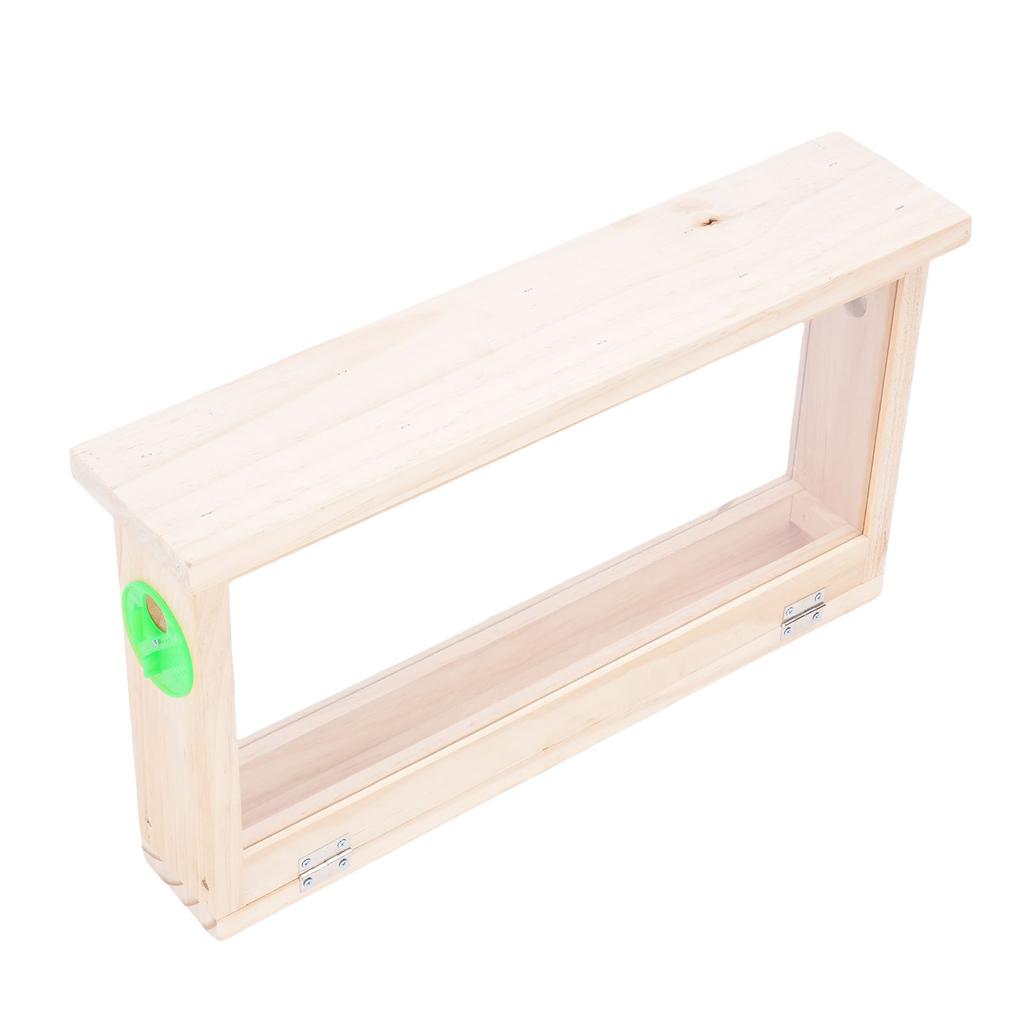 Bee Breeding Box Double Sided Acrylic Board Wooden Bee Hive Observation Box with Vents Beekeeping Supplies