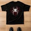 Spider Web Gothic Halloween Shirt Creepy Arachnid Graphic Tee Unisex