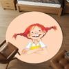 1pc Pippi Longstocking Round Chair mat Area Rug - Non-Slip, Floor Mat for Office, Bedroom, home decor Christmas Gift p0811023