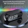 Compactly Bluetooth-compatible 5.0 Speaker Featuring Mirror Clock LED Mood Light And Freeing Hands Calling For Daily Use
