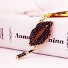 Chic Diamond Red Lips Keychain Pendant for Ladies' Bags