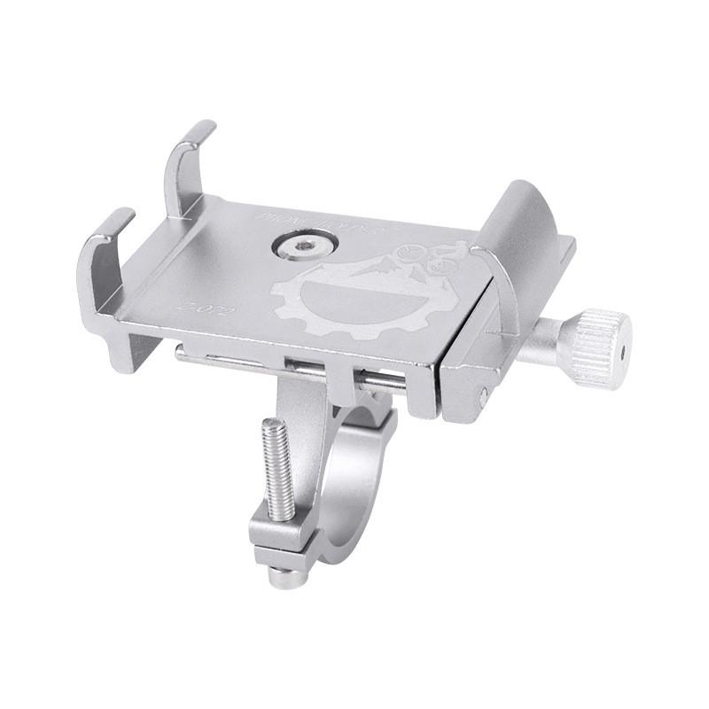

Aluminum Alloy Bike Phone Mount With Shock Absorption For Emotorcycles And Delivery Riders Titanium A