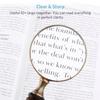 Glass Lens Handheld Magnifier Antique Metal Old Magnifying Loupe  For Crossword Puzzle