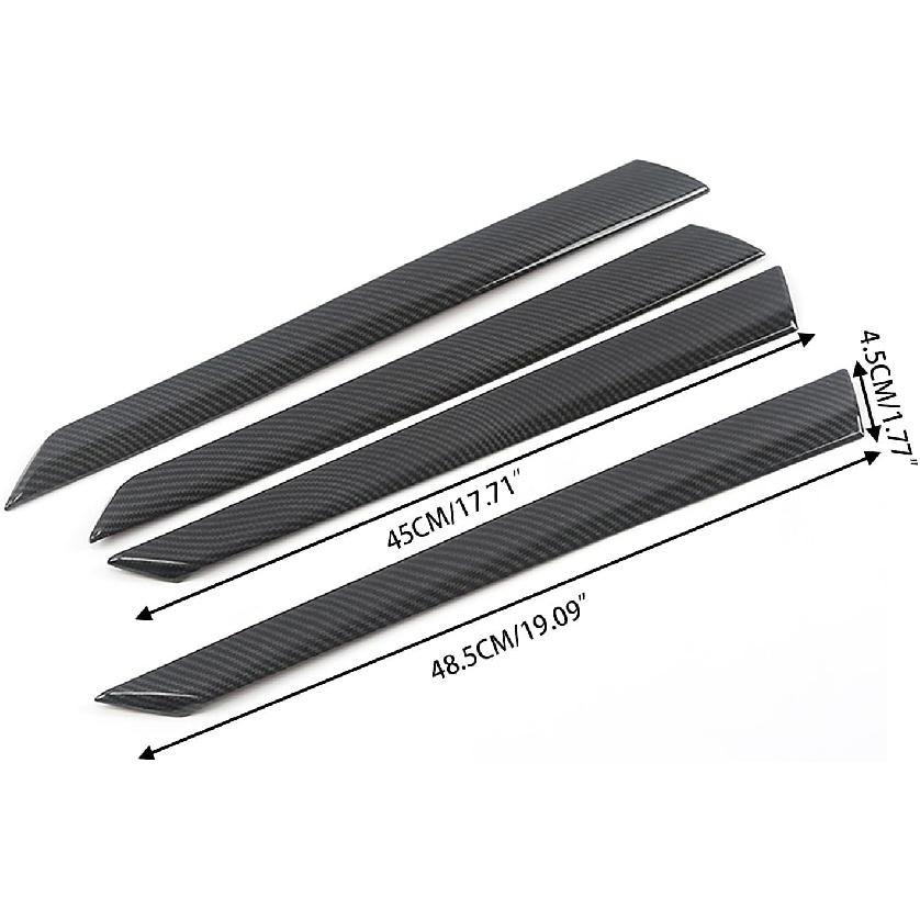 Car Accessories Fit for Honda Accord 10th Gen 2018-2022 Inner Side Door Panel Strip Cover Trim (Carbon Fiber Style) ABS 4 PCS