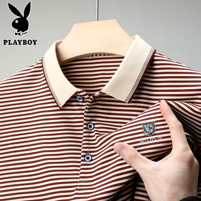 

PLAYBOY Men s Striped Polo Shirt L