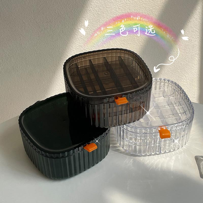 Anti-oxidation earrings transparent storage box portable dustproof multi-layer necklace jewelry box ring jewelry box