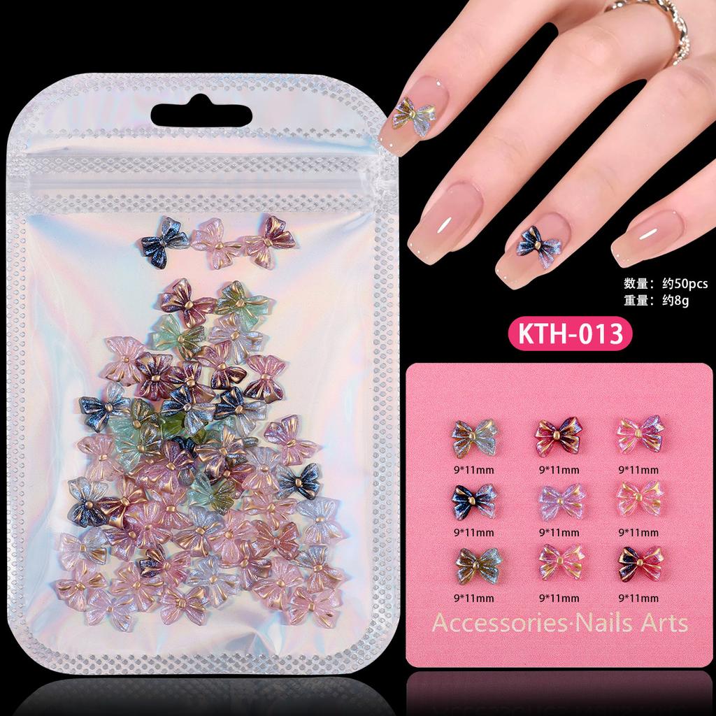 Color Streamer Resin Bow Mixed Nail Art Trinkets Mobile Phone Case Accessories Work In Progress Diy Accessories