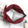 Damen Einfarbig Schleife Haarreif Haarband Breite Kante Stirnband Accessoires