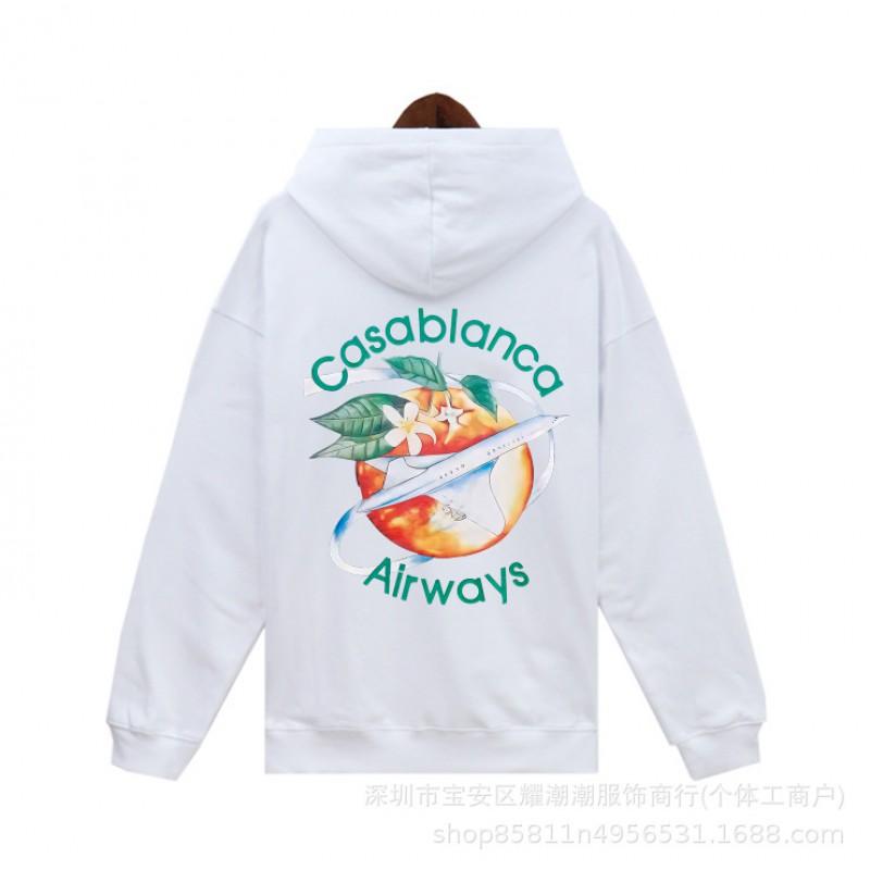 Casablanca Street Limited Winter Hoodie Men Women Printed Loose Fit