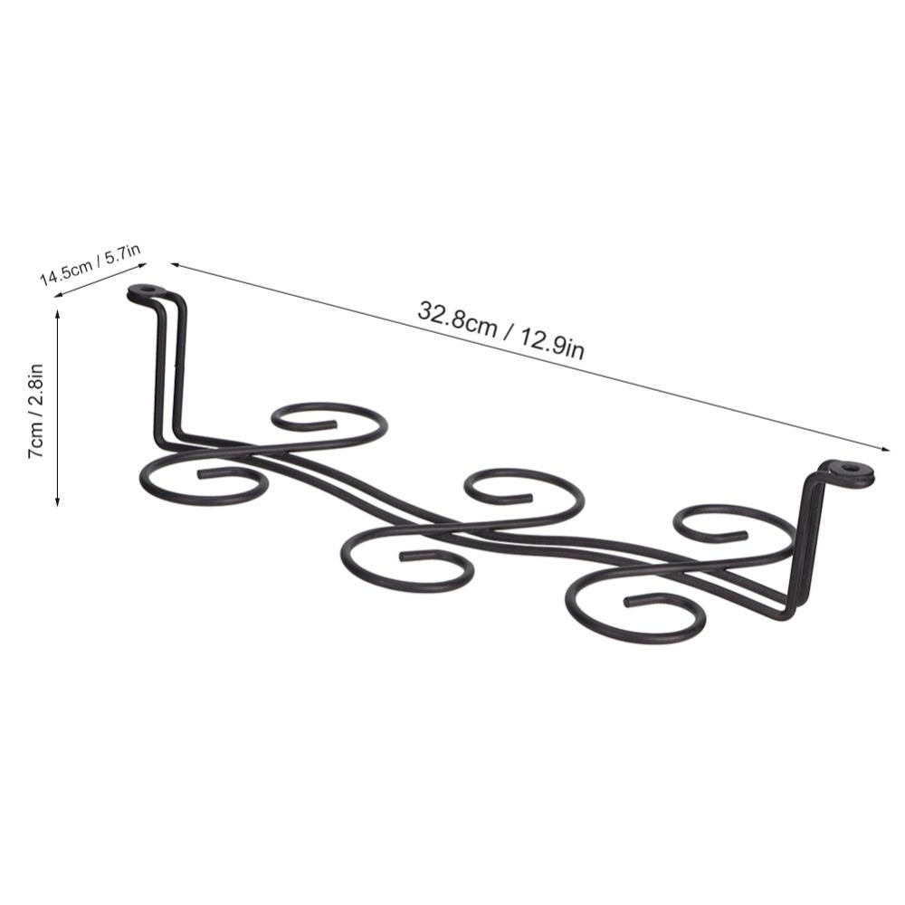 Iron Wine Cup Rack 6 Hooks Glass Holder Display Shelf Stemware Rack  Under Cabinet