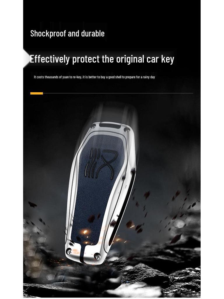 BYD Key Case Metal Shell: Anti-Lost Protection for Song PRO, Han, Tang, Song PLUS, Song MAX, Qin PRO Models.