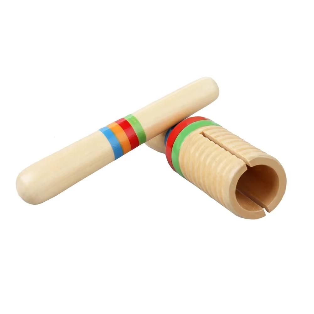 Wooden Musical Percussion Instrument With Rhythm Sticks Educational Toys For Kids Young Boys Girls Party Birthday Chirstmas Gifts
