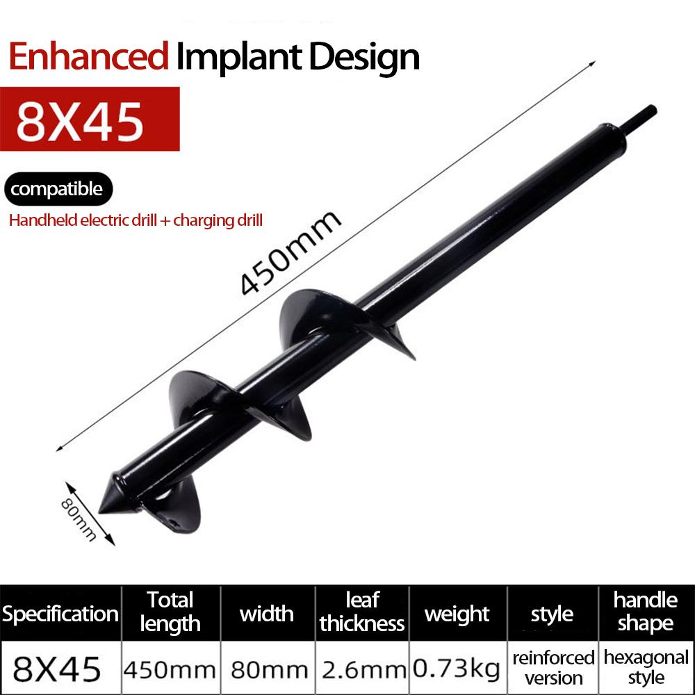 Spiral Rod Hand Drill for Planting Seeds, Flowers, Vegetables, In Greenhouse with Electric Drill and Flashlight.