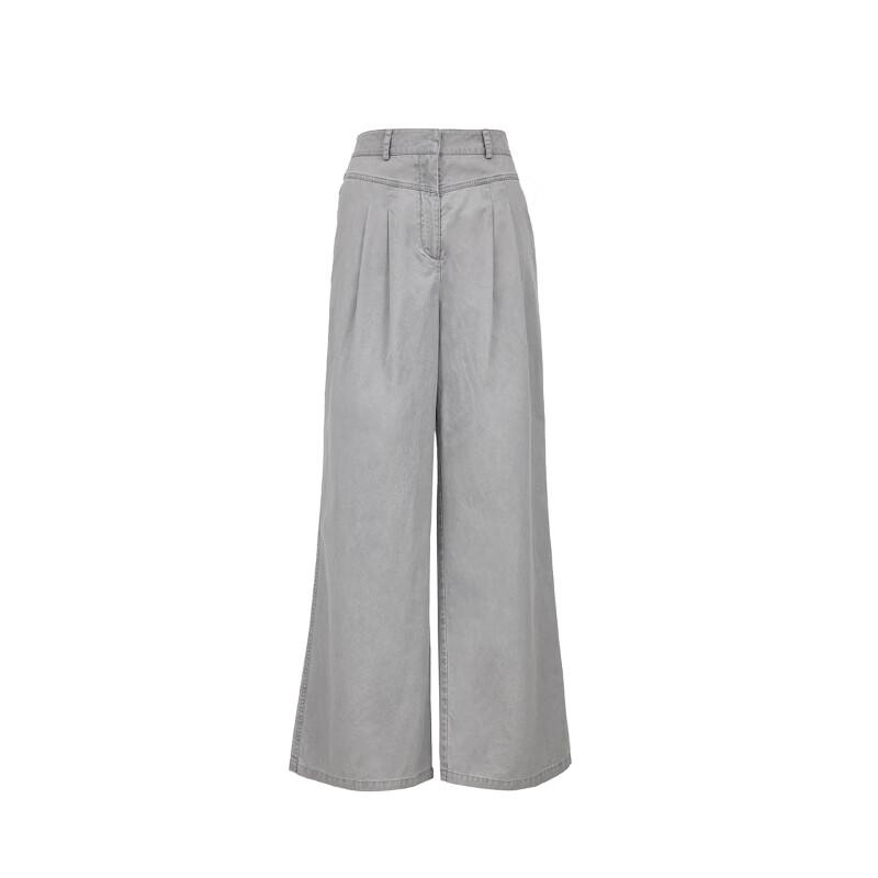 VEROMODA Women's Mid-Waist Pleated Straight-Leg Casual Pants
