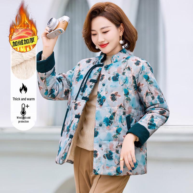 

Женская зимняя стеганая куртка Qianlian с плюшевой подкладкой 4XL