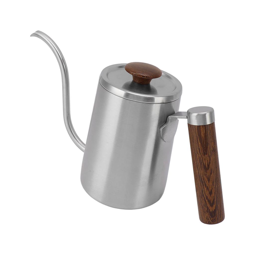 Pour Over Coffee Kettle 304 Stainless Steel Gooseneck Narrow Spout Coffee Kettle with Wood Handle